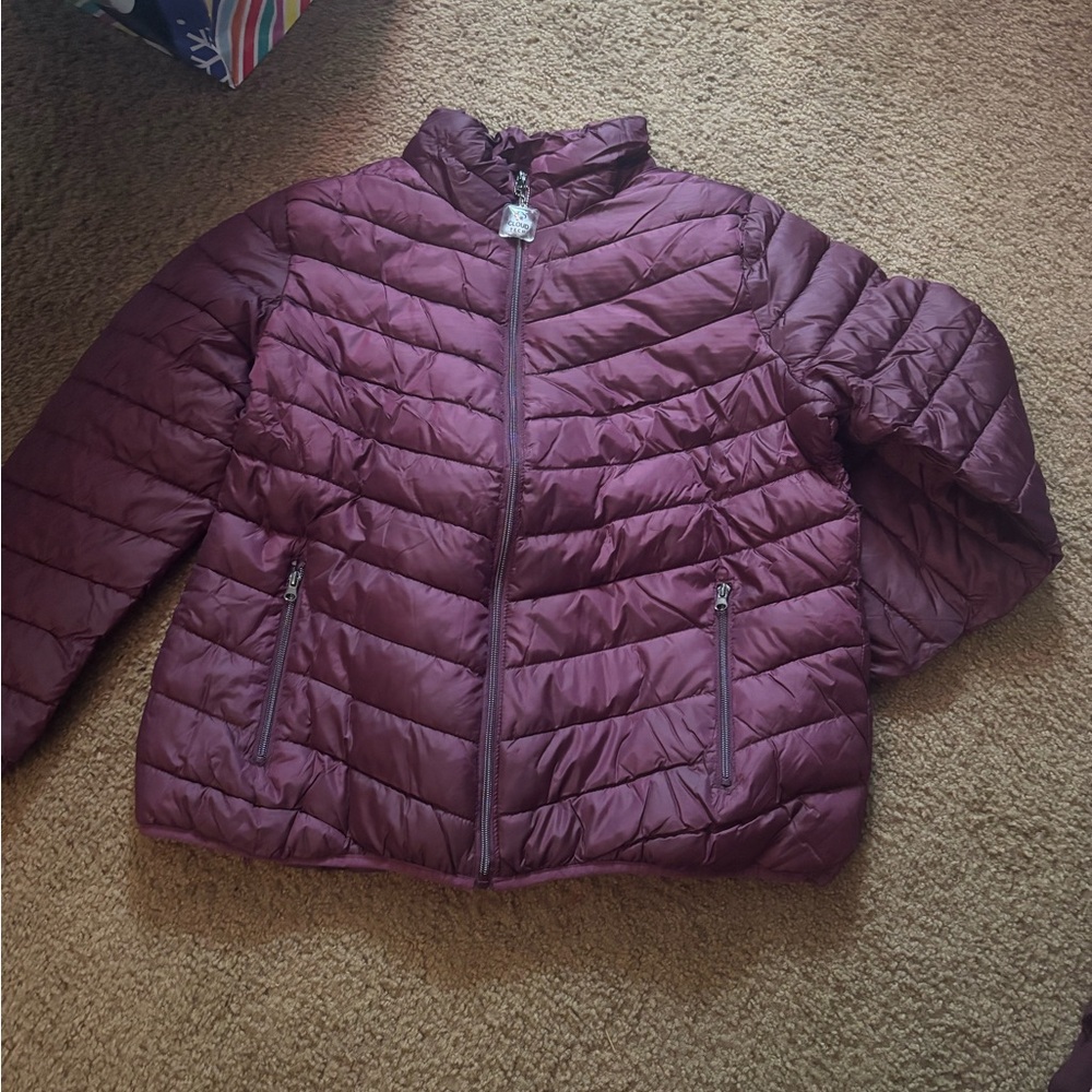 Big chill burgundy puffy coat